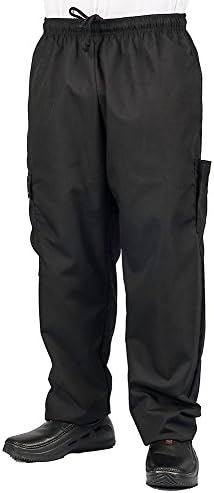 Black Cargo Style Chef Pant