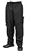 KNG Black Baggy Cargo Chef Pants for Men and Women – Drawstring Waist S