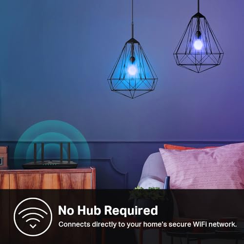 New Kasa Smart Bulb, Full Color Changing Dimmable Smart WiFi Light Bulb Compatible with Alexa and Google Home, A19, 9W 800 Lumens,2.4Ghz only, No Hub Required, 1-Pack (KL125), Multicolor - View 10