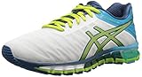 ASICS Women's GEL-Quantum 180 Running Shoe, White/Lime/Turquoise, 8.5 M US