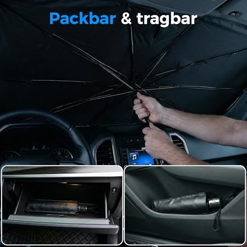Sun Protection Car Front Windscreen Interior, Parasol Car, Windscreen Sun Protection Suitable for Most Models (75 cm x 135 cm)