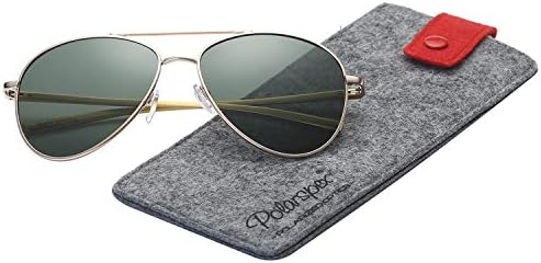 Classic Polarized Ultra Light Flex Hinge Aluminum Aviator Sunglasses