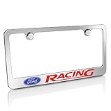 Ford Racing Chrome Brass License Plate Frame