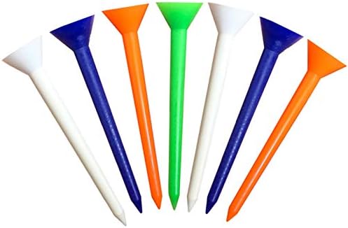 FINGER TEN Golf Tees Plastic Unbreakable Tee 3 1/4 2 3/4 inch 60 Pack, Durable Stable Golf Tee 4 Colors Available for Practice FINGER TEN Golf Tees Plastic Unbreakable Tee 3 1/4 2 3/4 inch 60 Pack, Durable Stable Golf Tee 4 Colors Available for Practice