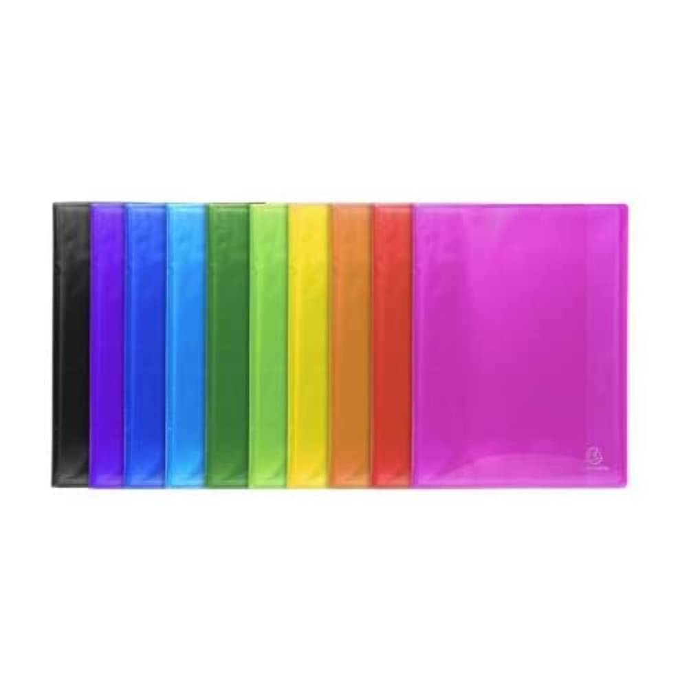 Exacompta - Ref 85470E - Iderama Collection - Semi-Rigid Display Book - 240 x 320mm in Size, Suitable for A4 Documents, 80 Pockets - Assorted Colours