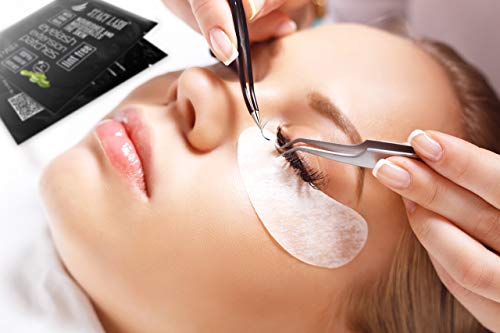 100 Pairs Set Premium Under Eye Gel Pads for Eyelash Extension - Lint Free Patches with Vitamin C and Aloe Vera by Stacy Lash supplies and Beauty tools - Hydrogel Eye Pads - Skin Moisturizes