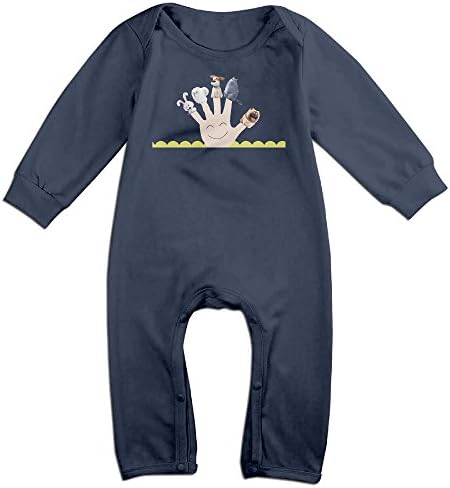 Kamici Inflant Funny Cartoon Secret Life Long Sleeve Climb Clothes Navy 18 Months