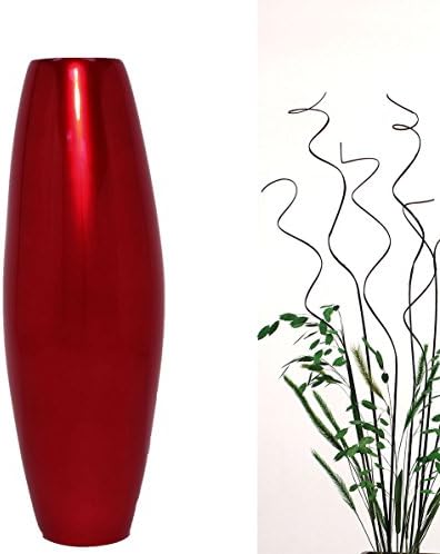 Green Floral Crafts - 27" Bamboo Cylinder Floor Vase - Lacquer Red