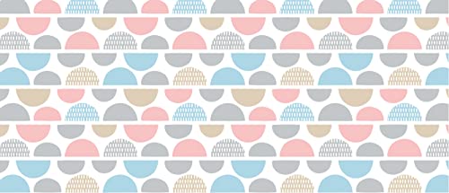 d-c-fix Tischdecke PVC-free - Tischbelag Tischtuch Tischwaesche Wachstuch Tisch Kueche Esszimmer - PVC frei Schmutzabweisende Beschichtung Lebensmittelecht - Fancy Circles 140 cm rund