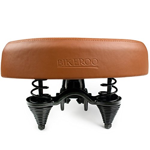 Beach Cruiser Bike Seat - Extra Wide Bicycle Saddle [Stylish and Soft] Replacement Bike Saddle for Women and Men (Vintage Brown)