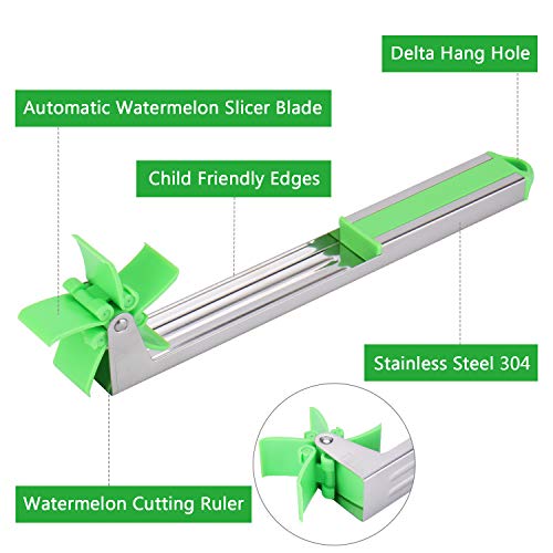 image for Watermelon Windmill Cutter Slicer, 【4 Pack】 PEYOU Stainless Steel 