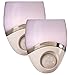 Amerelle Motion Sensor Night Light, 2 Pack - LED Plug In Night Light With Sensor That Lights Up When It Auto Detects Motion - Wide 100 Degree Detection Zone - Ideal for Bathroom & Nursery - (73092CC)