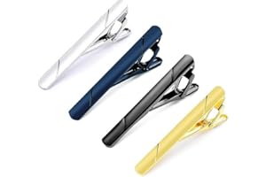 4 Pcs Tie Clip for Men,Tie Clip,Tie Pin for Regular Ties Necktie for Father's Day Gifts for Boyfriend