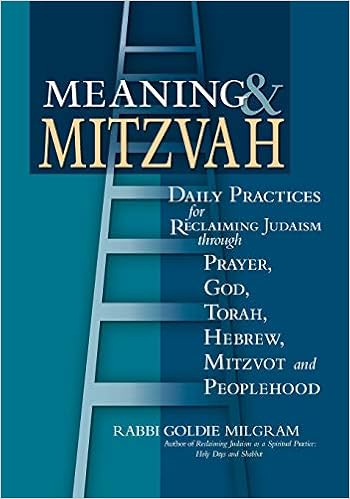 Meaning Mitzvah Daily Practices For Reclaiming Judaism Through Prayer God Torah Hebrew Mitzvot And Peoplehood Rabbi Goldie Milgram 9781580232562 Amazon Com Books
