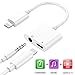 lightning to 3.5 mm audio Splitter iPhone 8 adapter Listen to music while charging Perfectly compatible with IOS 10.3-11 （No call function No key function）