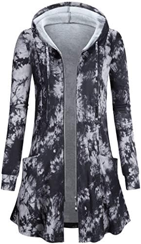 Miusey Womens Tie Dye Sweatshirt, Juniors Fashion Fall Jacket Long - Main Image