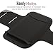 MoKo Phone Armband, Water Resistant Running Armband with Key Holder Adjustable Band Compatible with iPhone 11, 11 Pro Max, Xs Max, Xr, 8 Plus, 7 Plus, 6s Plus, 6 Plus for Walking Fitness, Black