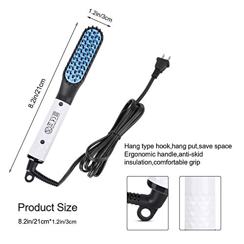 Beard/Hair Straightener Comb，DreamCatching Electric Comb for Men, Fast Shaping for Beard Grooming, Women Short Hair Straightening Brush - Thumbnail 2