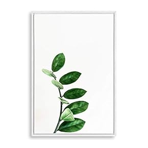 signwin Framed Canvas Wall Art Green Plants Canvas...