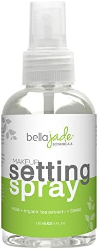 Makeup Setting Spray with Organic Green Tea, MSM and DMAE - A Must for Your Natural Anti Aging Skincare Routine - large 4 ounce bottle (1-Pack)