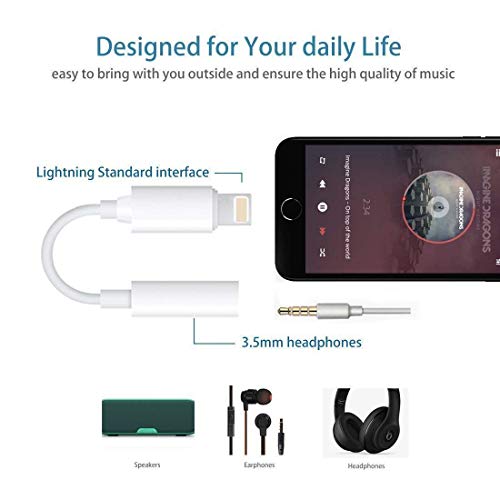 image for turelar for iPhone Headphone Adapter Dongle Connector for iPhone Xs/Xs