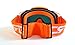 CRG Motocross ATV Dirt Bike Off Road Racing Goggles Adult T815-105 Series (Orange and White)