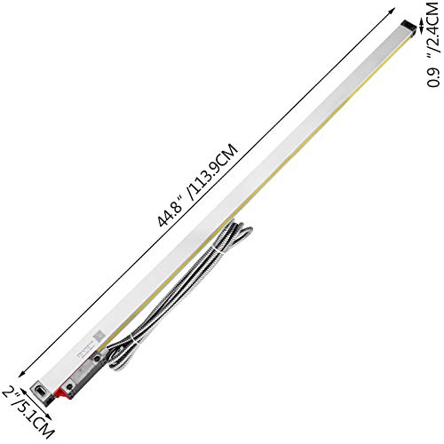 Mophorn 1 Axis Lathe Linear Scale 1000mm with Accuracy 0.0002" Optical Length Precision Linear Scale Aluminum Body for Mill Milling Lathe Machine with Accessories (1000mm(40")) - Thumbnail 2