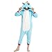 Adult Unisex Flannel Unicorn Animal Onesies Pajamas Kigurumi OnePiece Cosplay Costume (S, Blue)