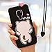 Lofter Cute Cartoon Phone Case Cover with Ring Lanyard for Huawei Mate 20 Pro - Black Huawei mate20pro