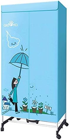 QXKMZ Electric Portable Clothing Dryer, Wardrobe Drye, Intelligent Drying Control Systerm, 360° Stereo Cycle Heating, Adjustable Timer (Anion) Folding Dryer