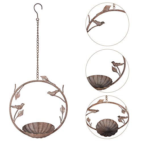 Tenforie Bird Feeder Hanging Tray, Seed Tray for Bird Feeders/Bird Bath, Attractive & Long Lasting, Outdoor Garden Backyard Decorative Great for Attracting Pet Hummingbird Feeder