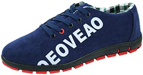 LRWEY Men's Casual Shoes Slip On Hand Stitching Zipper Non-Slip Casual Walking Sneaker Loafer Boat Shoes Fashion Woven Running Shoes