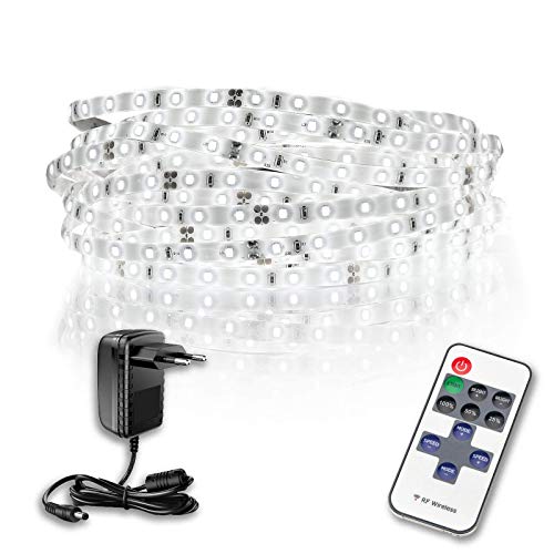 Suprema LED-Streifen-Kit 10 Meter 24 W mit Fernbedienung und Netzteil 24 W, natürliches Licht 4000 K