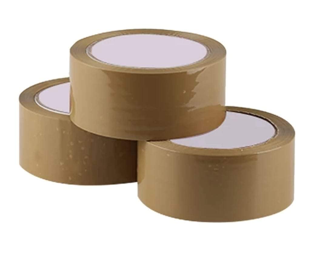 SALTECH 3 Rolls Packaging Tape For Parcels and Boxes_ Brown 48mm x 66m_ Very Strong Heavy Duty Tape- Pack Of Three (3)