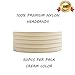 Baby Girls Nylon Headbands - Super Soft & Stretchy for Craft DIY Hair Bows - Bulk 50pcs (Cream)