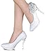 getmorebeauty Women's Rose Flower Crystal Glitter Wedding Shoes