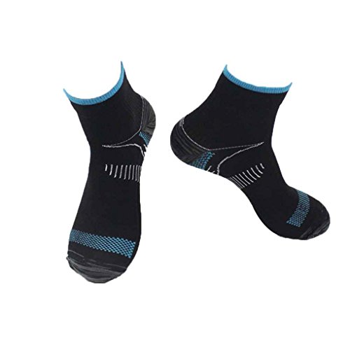 You May 1 Pair Unisex Foot Compression Socks Anti-Fatigue Plantar Fasciitis Heel Spurs Pain Knit Socks for Men Women