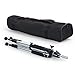 Premium Aluminum Tripod Wig Stand, Klvied Adjustable Mannequin Head Stand, Heavy Duty Canvas Wig Head Stand for Professional Hairdressing, Cosmetology Training With Travel Bag, Silver