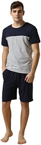 Suntasty Mens Short Sleeve Tshirts&Shorts Pyjama Set