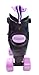 Mongoose Girl's Quad Roller Skates, Small, Black/Pink/White