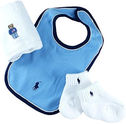 Amazon ポロ ラルフローレン スタイ Polo Ralph Lauren ビブ よだれかけ タオル ソックス 2足 ギフト セット ベビー 赤ちゃん 出産祝い プレゼント Gift 並行輸入品 ギフトセット ベビー マタニティ 通販