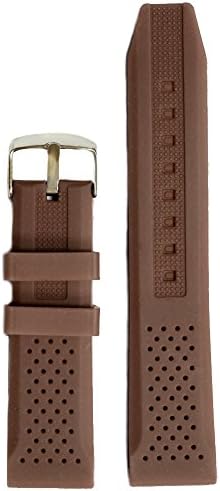 22mm Smart Dark Brown Silicone Jelly Rubber Unisex Watch Band Straps