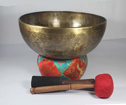 10.5 Inch Double Carving Handmade Tibetan Singing Bowl