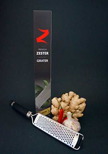 image for ZESTY Citrus Lemon Zester & Cheese Grater - Great for Lemon, Lime, Gin