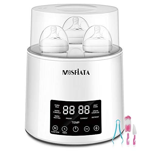 Bottle Warmer and Sterilizer, BPA Free 4 Bottles Capacity 7-in-1 Steam Baby Bottle Warmer with 0.5 to 24 Hrs Timer, Bottle Sterilizer with LED Display Fast Food Heater Dryer with Brushes and Tongs - Thumbnail 7