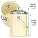 iTouchless EcoWise 1.32 Gallon Compost Bin Container with Dual Deodorizer Filters and Stainless Steel Lid, Countertop Kitchen Trash Can, Odor-Stopping Power, Cream Color fits All Decors