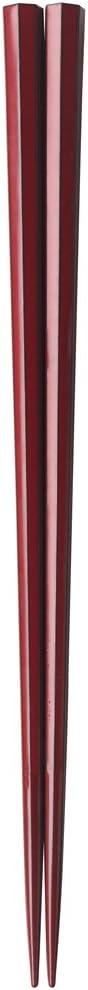 Fukui Craft 22.5Cm Heptagonal Chopsticks Lacquer Ginshu Red Coat 0.4 x 8.9 x 0.4