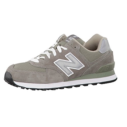 New balance mens m574 run grey running shoe - 8 d