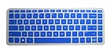 CaseBuy Ultra Thin Soft Silicone Keyboard Protector Skin Cover for HP Stream 13-c 14-z Notebook series, such as 13-c002dx 13-c010nr 13-c030nr 14-z010nr US Layout (Semi-Blue)