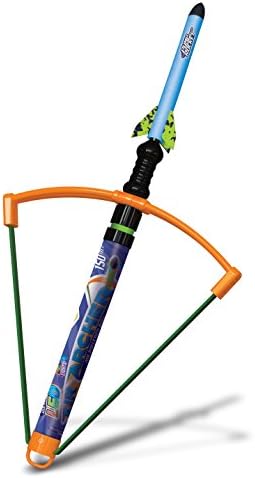 Geospace Hand Held Self Propelled AIR Archer Air Powered Flying Rocket Outdoor Toy for Boys & Girls - Includes 1 Pull & Release Air-Powered Bungee Archery Bow Launcher & 1 Safe Foam Pump Rocket